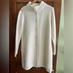Cream Cardigan Sweater with buttons by Bianca G